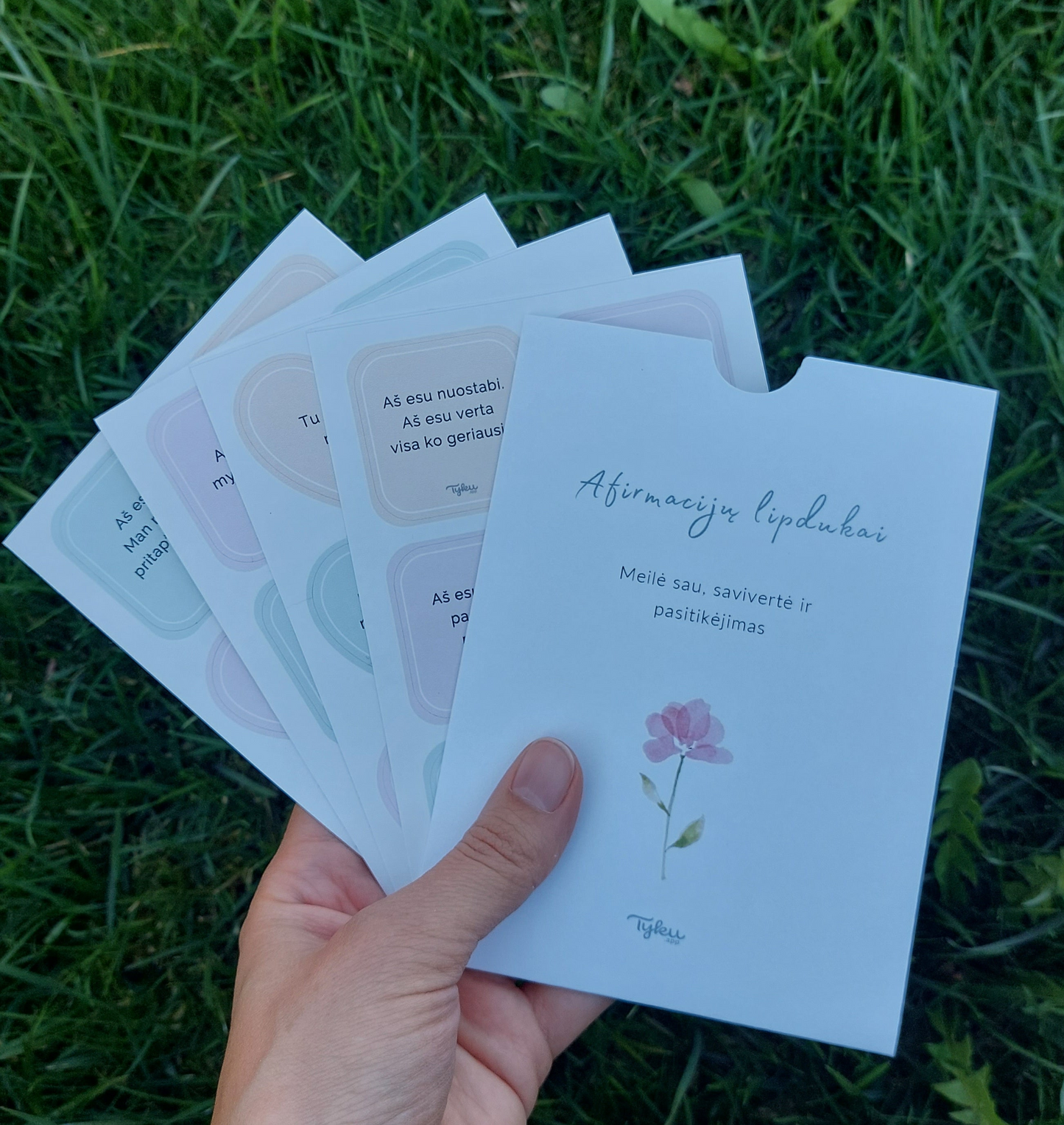 Afirmacijų lipdukai: Meilė sau, savivertė ir pasitikėjimas savimi