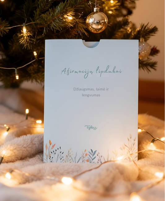 Afirmacijų lipdukai: Džiaugsmas, laimė ir lengvumas